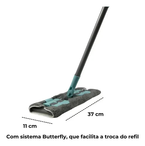 Rodo Mop Chenille Vassoura E Pano Em Microfibra