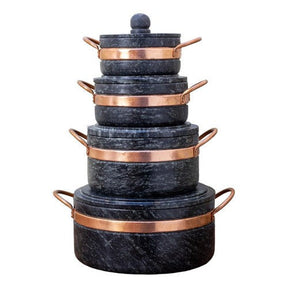 Jogo de Panelas de Pedra Sabão 1, 2, 3 e 4 Litros Melhor Acabamento