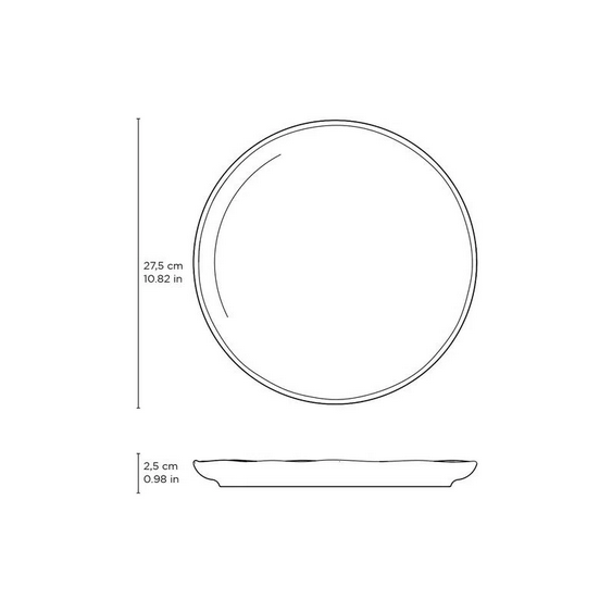 Prato Raso Bio Latte Off White 27,5cm