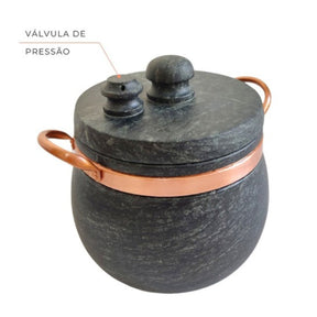 Panela de Pressão Pedra Sabão 5,5 Litros