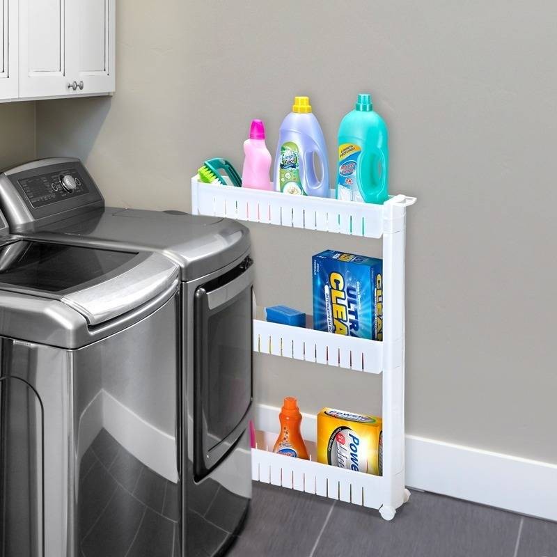 Prateleira de Carrinho Organizador Prateleira Multiuso com Rodinhas Branca