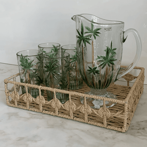 Jogo 6 Copos Altos em Cristal Palm Tree 360ml