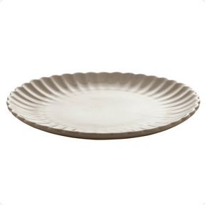 Prato de Sobremesa Porcelana Petala Areia Matt 20cm