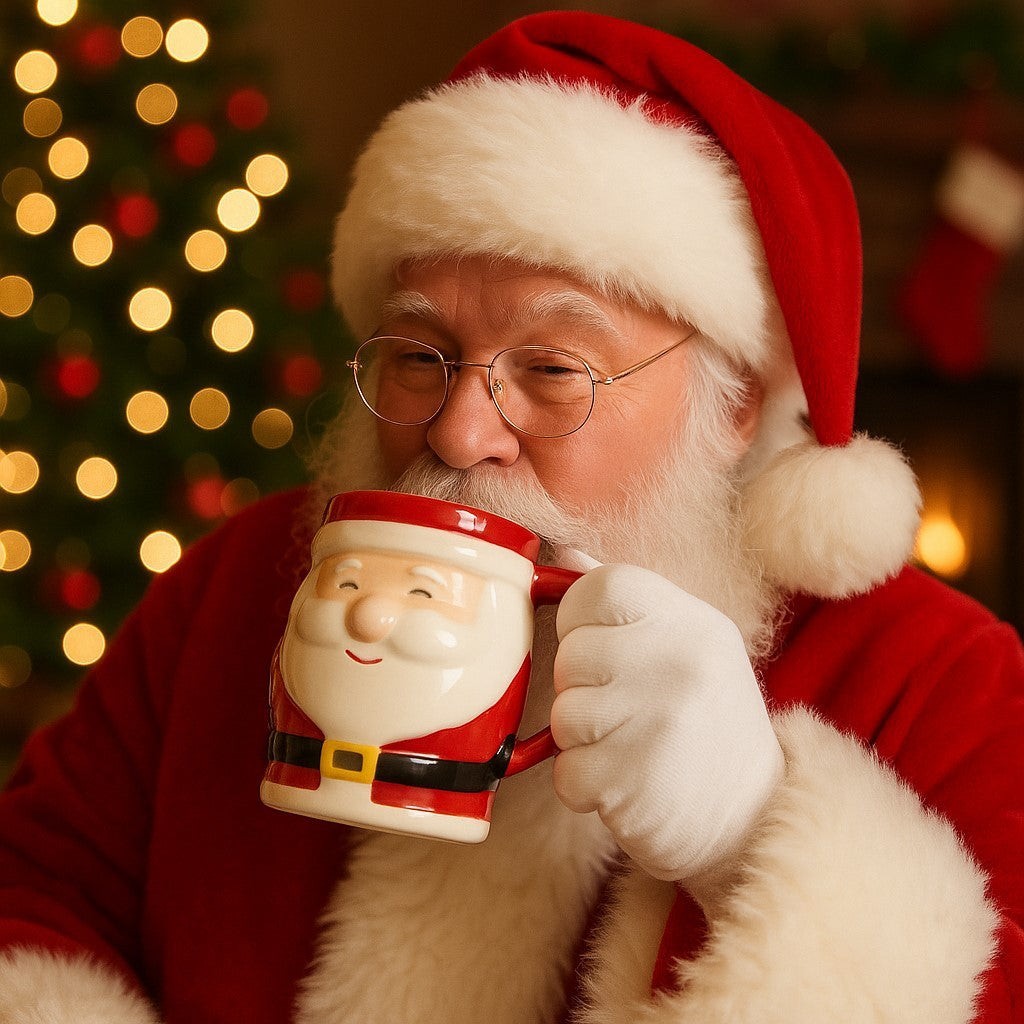 Caneca De Natal Papai Noel Cerâmica 330ml