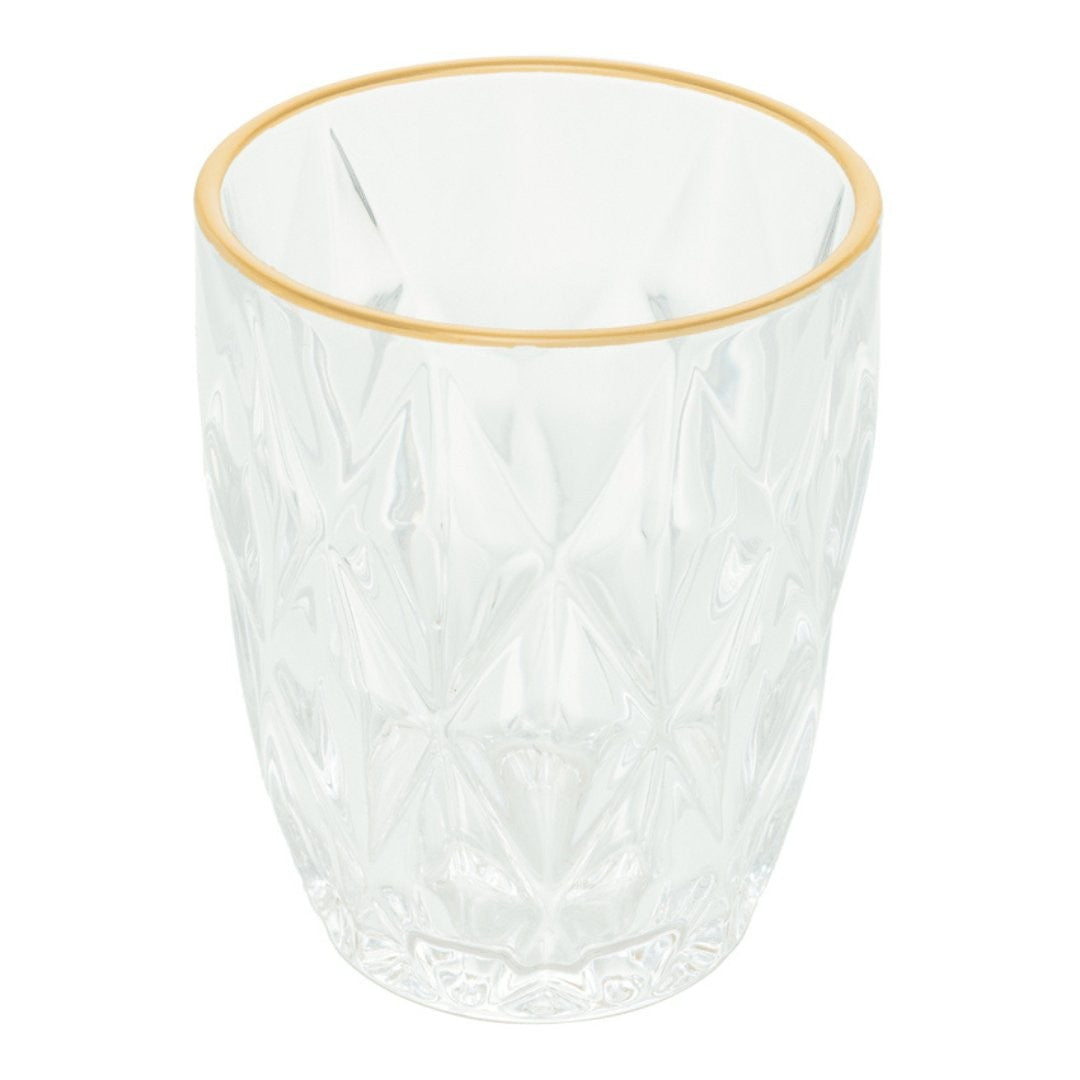 Copo de Vidro com Fio de Ouro Diamond 270ml